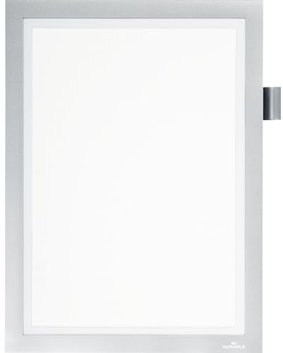 Durable | DURAFRAME® Info-Rahmen MAGNETIC NOTE A4 | für direktes Beschriften | magnetisch | VE 5 Stk | Rahmen silber