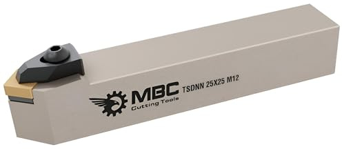 CNC Drehhalter MBC Drehmeißel 45° TSDNN 25x25 / 32x32 Neutral für SNMG Wendeplatten Klemmdrehhalter, Hochleistungsdrehhalter, Präzisions-Drehhalter (25 x 25 x 150 - SNMG1204)