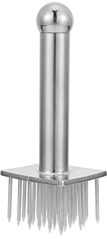 KICHOUSE 1pezzi Batticarne in Acciaio Resistente Ago per Bistecche Utensile per Ammorbidire La Carne Strumento da Cucina Pratico per Uso Domestico