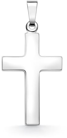 EDELIND Kreuz Anhänger Weißgold 585/750 14/18 Karat Echtgold Goldanhänger Goldkreuz für Damen, Herren, Kinder Kettenanhänger mit Schmuck Geschenkbox