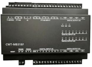 Adaptador Serial a Ethernet CWT-MB318F 4PT+4AI+4AO+8DI+6DO RS485 RS232 Ethernet Modbus Rtu TCP Módulo de adquisición Io (Color : I-V-485)