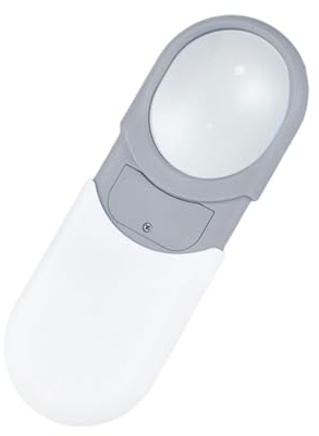 Litet glas med LED-ljus 10 x upplyst fickförstoringsglas handhållna upplysta förstoringsglasögon för nära arbete