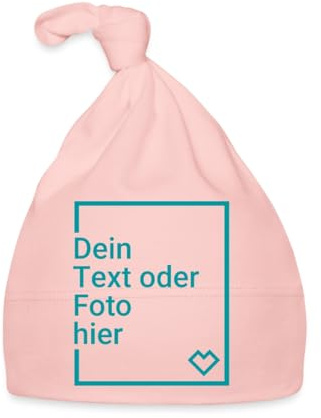 Spreadshirt Baby Mützchen Selbst Gestalten | Personalisierte Baby Bio-Mütze | Personalisierbare Baby Mütze Mit Foto Oder Text