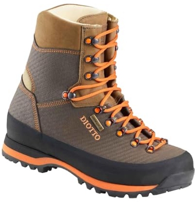 DIOTTO Botas de caza y trekking HUNTER HV, Impermeables, Piel Natural, Suela Vibram Antideslizante (Marrón, Sistema tallas calzado EU, Adulto, Números, mediano, 40)