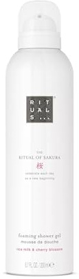 RITUALS The Ritual of Sakura duschskum – duschgel med körsbärsblommor och rismjölk – delikat, blommig doft – 200 ml