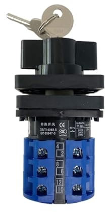 Interruttore a camma con serratura a chiave YMW26 LW26-20YS2/3 Selettore rotativo elettrico a tre posizioni con contatto in argento 20A 3 poli