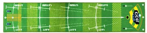 Golf-Putting-Trainingsmatte – 0,5 x 2,4 m professionelle Golf-Trainingsmatte | Sport-Pad für drinnen und draußen, verbessert Ihre Putting-Fähigkeiten, rutschfeste Unterseite