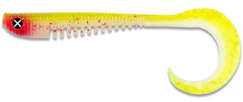Monkey Lures Loopy Lui 25 cm - Twister Angelköder, Curly Tail, Softbait, Gummiköder, Kunstköder, Angelköder, Spinnfischen Köder, Zander Angeln, Hecht Angeln