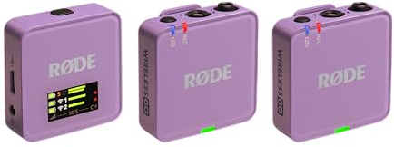 RØDE Wireless GO (Gen 3) – Microphone sans Fil Compact – Audio Pur, Enregistrement 32 Bits Flottant, contrôle Automatique du Niveau, pour téléphones, caméras et Ordinateurs (Lilas)