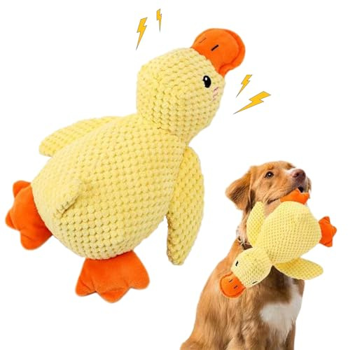 LUYIEDHA Anti Stress Ente Hund, Anti Stress Ente Für Hunde Hundespielzeug Quietschspielzeug Hund Kuscheltier Interaktives Hundespielzeug UnzerstörbarHundespielzeug für Kleine Mittlere Hunde