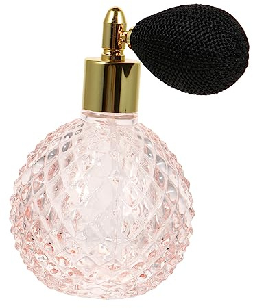 Vaguelly 1Juego Botella de Perfume Vintage de Atomizador Refillable de Vidrio Retro para Perfume Loción y Aceite Color de Tapa Aleatorio