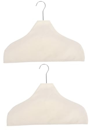 WEKAMOS 2pcs Hanger Covers Fabric Suit Protector Breathable Garment Covers Slip for Dresses Jackets Men's Women's Clothing