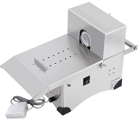 ZMJGLL Automatic Sausage Tying Machine Sausage Maker w/Foot Switch Stainless Steel Sausage Binding Strapping Machine Electric Kitchen Equipment