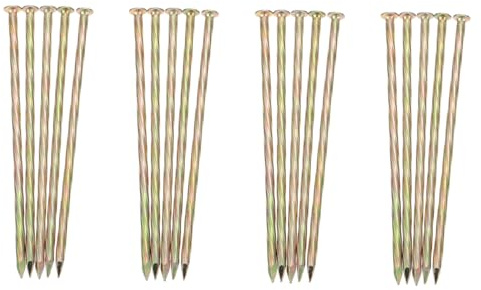 LOORGVEL 20 pièces Piquets Carboné Spirale Antirouille pour Bordure Jardin Fixation Solide pour Gazon Synthétique Clôture et Aménagement Paysager