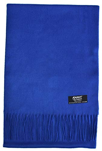 Schal Herren/Damen = Unisex 100% Climaxsoft (weich wie Kaschmir) STANDARD-MAß 30x180cm - MADE IN GERMANY (Royalblau)