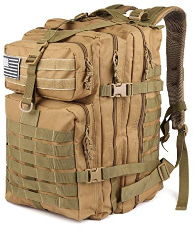 Roaring Fire EDC Sac à dos tactique résistant à l'eau. Points d'attache Molle et construction robuste pour l'extérieur, la randonnée, le sac à dos d'urgence, le trekking, la chasse ou les utilisations