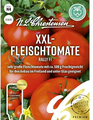 XXL- Fleischtomate Rally F1, sehr große Fleischtomate mit ca. 500 g Fruchtgewicht, Samen