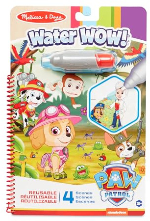 Melissa & Doug Water Wow Wassermalbuch Paw Patrol Skye mit Spiralbindung und Wasserstift | 4 Motivseiten | Stift auffüllbar | Für Kinder ab 3 Jahren