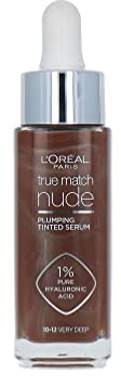 L'Oréal Paris Getöntes Serum, Pflegende, flüssige Foundation mit Hyaluronsäure, Perfect Match Tinted Serum, Nr. 10-12 intensiv dunkel, 1 x 30 ml