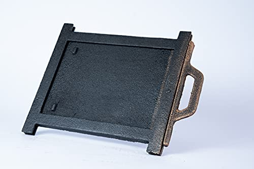 Euro Sezam Schornsteinschloss mit Platte, Rauchhaubenverschluss, Ofenverschlussplatte, Gusseisen-Schornsteinaufsatz für Rauchabzug, Temperaturregelung für den Ofen, SZ003 25.50x1.70x32cm