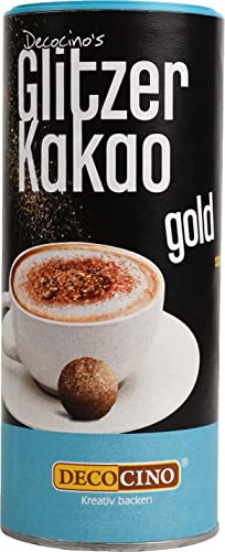 DECOCINO Glitzer Kakao Gold 100 g zum Verzieren