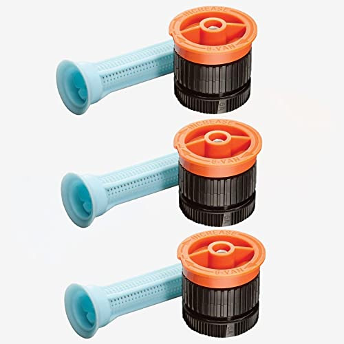 3X Rain-Bird Sprühdüse mit einstellbarem Sektor von 0° bis 360° (6-Van) für Typenreihe 1800 und Uni-Spray Wurfweite 1,2 m - 1,8 m