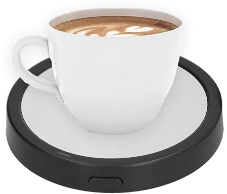 USB Tassenwärmer Kaffee Heizmatte Konstante Temperatur Becher Untersetzer Milch Tee Getränkewärmer für Home Office Küche(Schwarz)