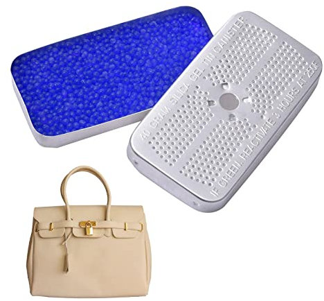 Deshumidificador de gel de sílice reutilizable indicador botes desecantes caja de aluminio desecante para coche, cámara, armario, pelpelpeltre