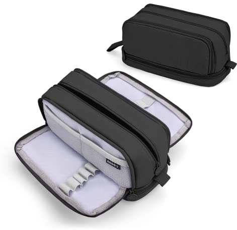 Sciphylia Federmäppchen Groß Mäppchen Große Kapazität 4 Fächer Federmäppchen Für Kinder Studenten Mädchen Jungs Multifunktional Mäppchen Für Schule Büro Makeup, Schwarz