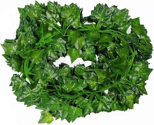 InLiMa Edera finta Decorazioni for la casa Edera artificiale Foglia Ghirlanda Piante Vite Fogliame finto Fiori rampicante Ghirlanda da muro di edera verde (36 fili 86 piedi)