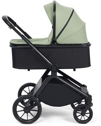 Ickle Bubba Altima 2-in-1-Kinderwagen (Salbeigrün) – geeignet ab Geburt bis 22 kg (ca. 4 Jahre*), verstellbarer Griff, gemütlicher Fußwärmer, ausziehbares Verdeck, großer Korb & Regenschutz