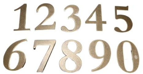 YMYGCC Metall Bronze Digitals Stereo Tür Hausnummer 10CM * 6CM Größe Buchstabe Hausnummer Zimmernummer Digitales Schild Türnummernschild (Color : Number 8, Size : 10CM_6CM)