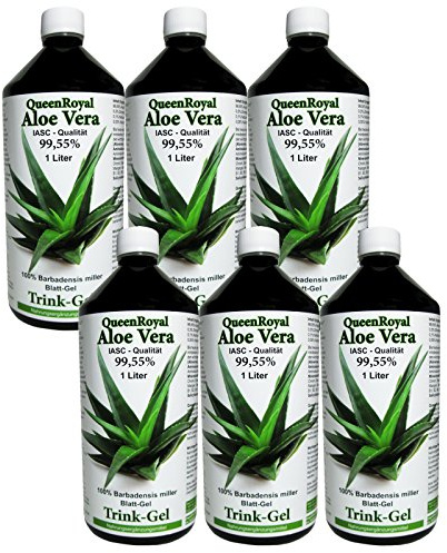 Aloe Vera IASC Barbadensis miller Trink Gel 6 Liter Sparpack von QueenRoyal 99.55% Blatt-Gel pur OHNE Geschmacksstoffe OHNE Verdickungsmittel. 30037 W