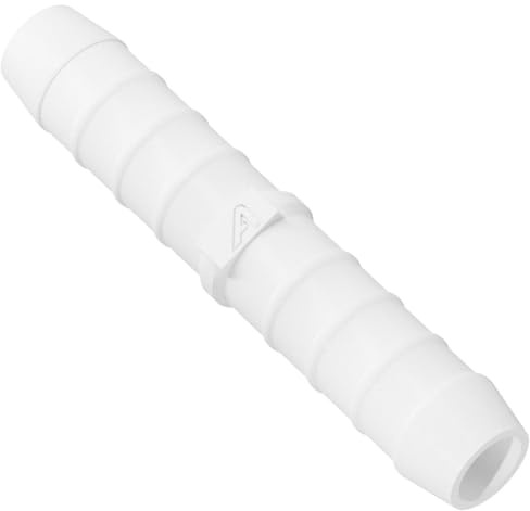 Schlauchverbinder, 25 mm, Kunststoff, gerade, PVC, Silikon, Gummi, Weiß