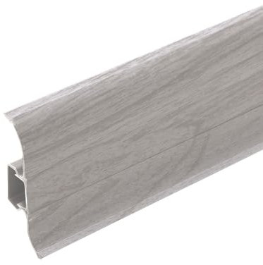 Premium Classic Skirting Board PVC Plastic Baseboard (2.2m) - Light Grey Oak