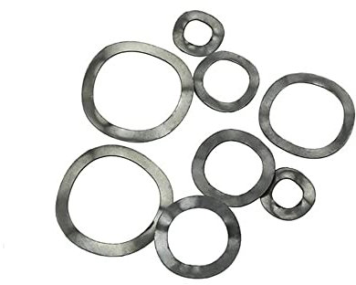 CTRSM Rondelles élastiques ondulées ondulées, Rondelle à Ressort à Trois Vagues en Acier Inoxydable 304, M3 M4 M5 M6 M8 M10 M12 M16, Bague d'étanchéité incurvée(M16 50PCS)