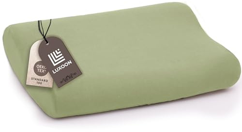 Luxoon Kissenbezug für Gesundheitskissen – 95% Baumwolle / 5% Elasthan, Atmungsaktiv und Hautfreundlich, Waschbar, Für Komfort und Hygiene 1er Pack 30-45 x 50-65 cm, Salbei Grün