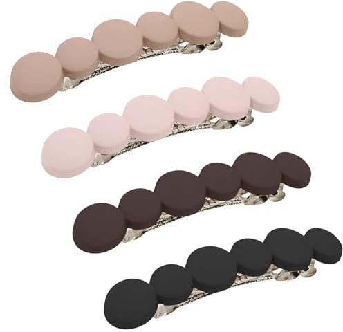 4 Stück Französische Haarspangen,Cosswe Haarspange Damen Dünnes Haar Automatische Haarspange Automatische Haarspangen Vintage Klein Hair Clip Set Für Damen