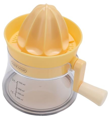 Juiceur à Main du Citron Agrum Manuel avec Presse-agrumes à Main avec une Base de Silicone Anti-glissement en Spirale Capacité de 500 Ml de Limes de Citrons Limes
