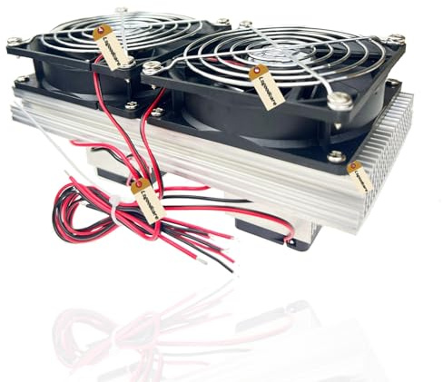 Lsgoodcare 12V Halbleiter-Kühlgerät Thermoelektrischer Peltier-Kühler DIY Mini-Kühlschrank Kühlsystem Kit, Halbleiter-Kühler Konduktionsmodul Doppellüfter TEC1-12706