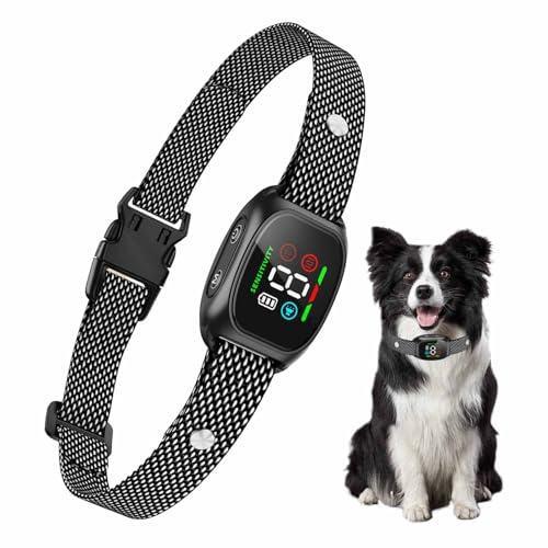 Dog Bark Collar, 8 Sensitivities No Shock Bark Collars, 4 Modes Beep & Vibration Rechargeable Barking Collars, IP67 Waterproof Anti Bark Collar for Dogs, Dog Bark for Small, Medium, Large Dogs