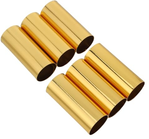 Manchons Métalliques E14 pour Lustre Bougie, Lot de 6, Or | Protection Thermique, Élégance Renforcée, pour Plafonniers et Suspensions, Pièces Compatibles Métal