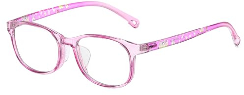 DUCO Blue Light Glasses for Kids Girls Boys,Gaming Computer TV Phone Fake Glasses for Kids Age 6-10,Anti Bluelight & UV K023