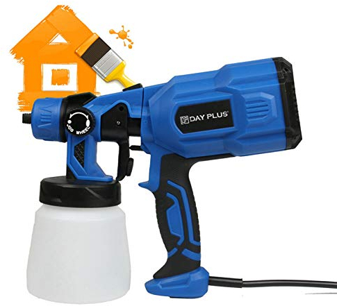 Elektrischer Farbspritzer – 550 W Sprühpistole mit 800 ml Farbbecher, 3 Sprühmustern – Handbemalpistole für Gartenglanz, Satin, Lack, Zaunfarbe, verstellbares Farbflussventil