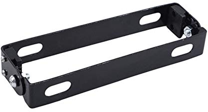 ihreesy Aluminiumlegierung Motorrad Nummernschildhalter,Universal Kennzeichenhalter Verstellbar Nummernschildrahmen Modifizierter Kennzeichenrahmen Halter 18,2cm × 5,2cm,Schwarz