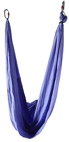 Okuyonic Yoga-Hängematte, Yoga-Hängematte in physischer Form, verschleißfest, Nylongewebe, für Yoga-Schaukeln, für die Aufhängung des Fitnessstudios zu Hause (elegantes Violett)