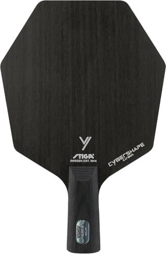 STIGA Cybershape Carbon Professionell Bordtennisstomme - Ny Revolutionerande Bordtennisracket, Exagonal Unik Form, Större Träffyta - Pen
