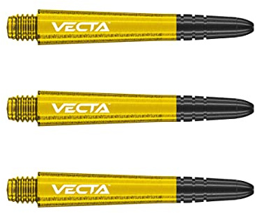 WINMAU Vecta Gul Mellanliggande Dartskaft (skaft) - 1 set per förpackning (3 axlar totalt)