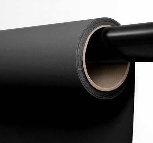 Kate Seamless Jet Black Paper Backdrop Roll - Photography Background for Studio & Portrait, 1.35m x 5m Paper Roll