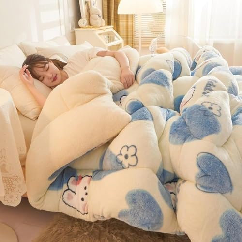 UE-MAOLU PlüSch Bettdecken Kern, Verdicken Steppdecken Verdicken Sie Lamm Kaschmir Decke Winter Weiche Warme Bettdecke Bettwäsche (Color : J, Size : 200x230cm(6kg))